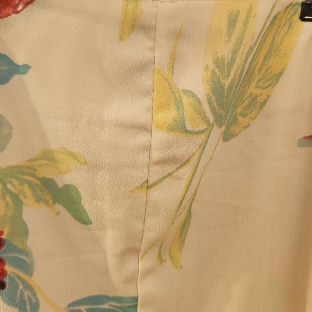 Floral Print Cream Skirt - Picture 4 of 6